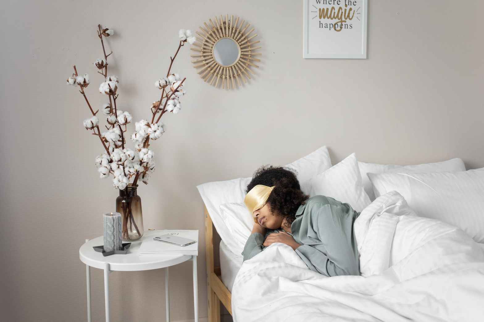 a woman sleeping soundly